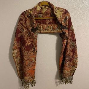 Jacquard fringe shawl Scarf wrap